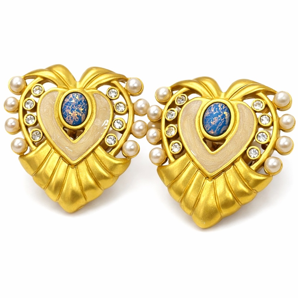 Avon Elizabeth Taylor’s "Heart of Hollywood" *signed* Opal Earrings